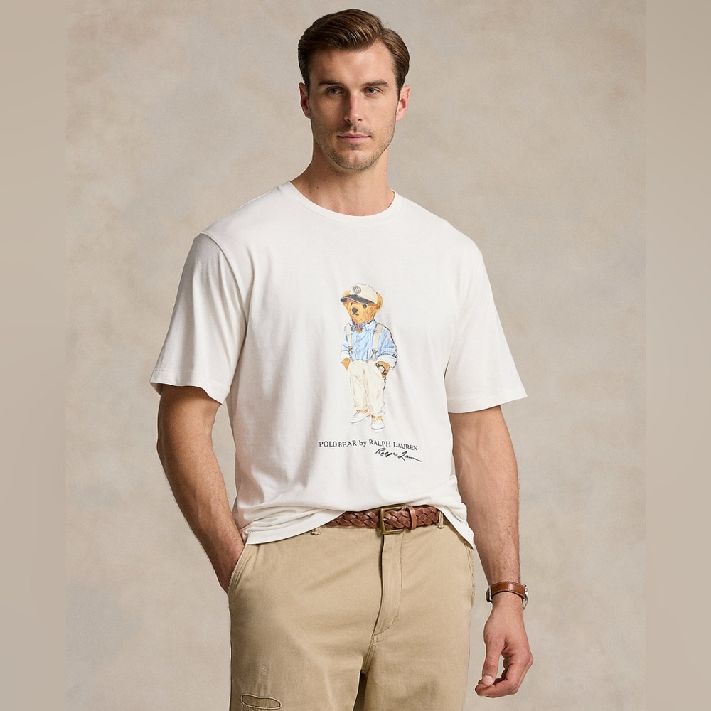 Mens POLO RALPH LAUREN POLO BEAR JERSEY T-SHIRT